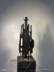 Exceptional Brutalist Table Lamp by Harry Balmer, circa 1970