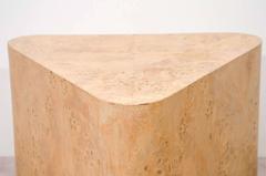 Magnificent Pair of Milo Baughman Style Triangular Form End or Side Tables