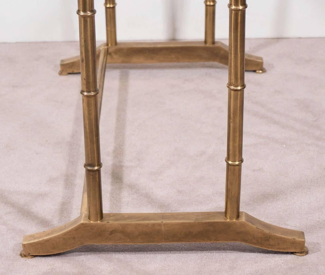 Fabulous French Faux Bamboo Nesting or Stacking Tables, circa 1960 For Sale 2
