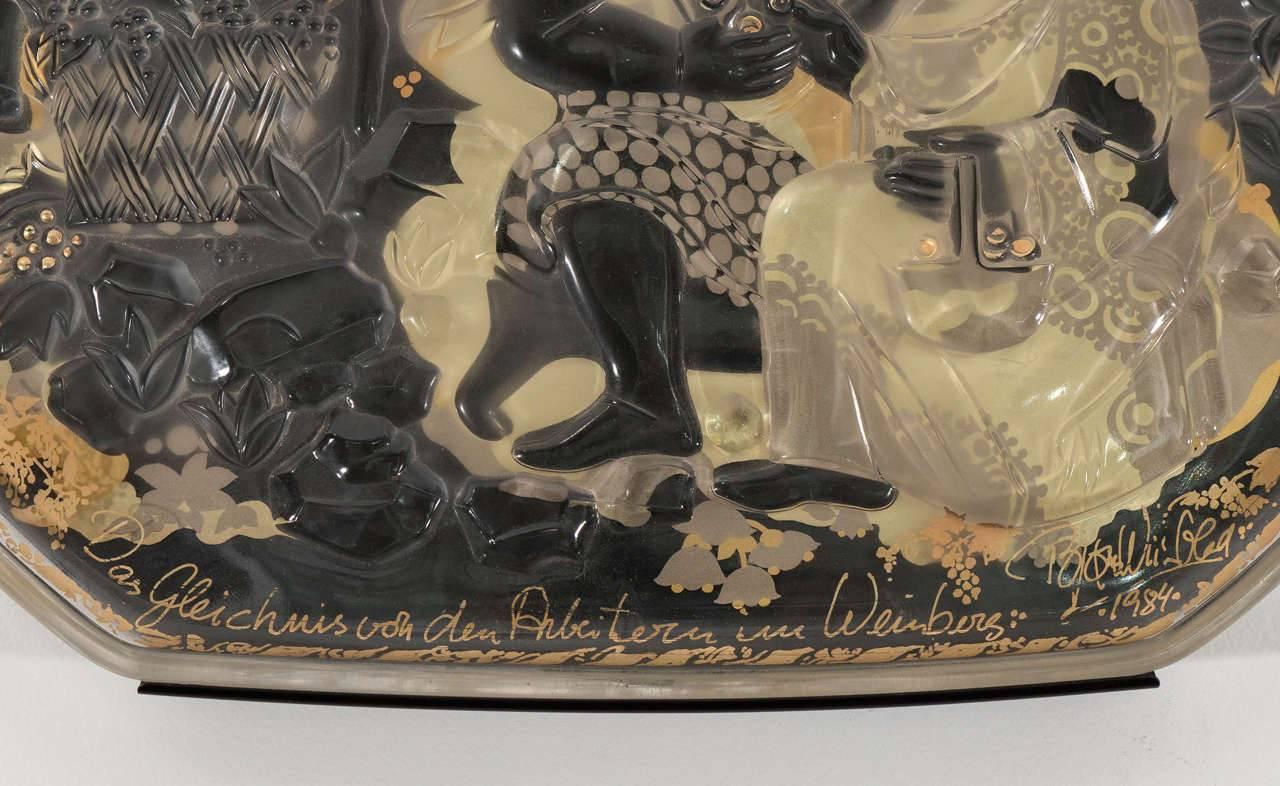 Danish Bjorn Wiinblad 'Parable of the Vineyard Laborers' Plaque for Rosenthal For Sale