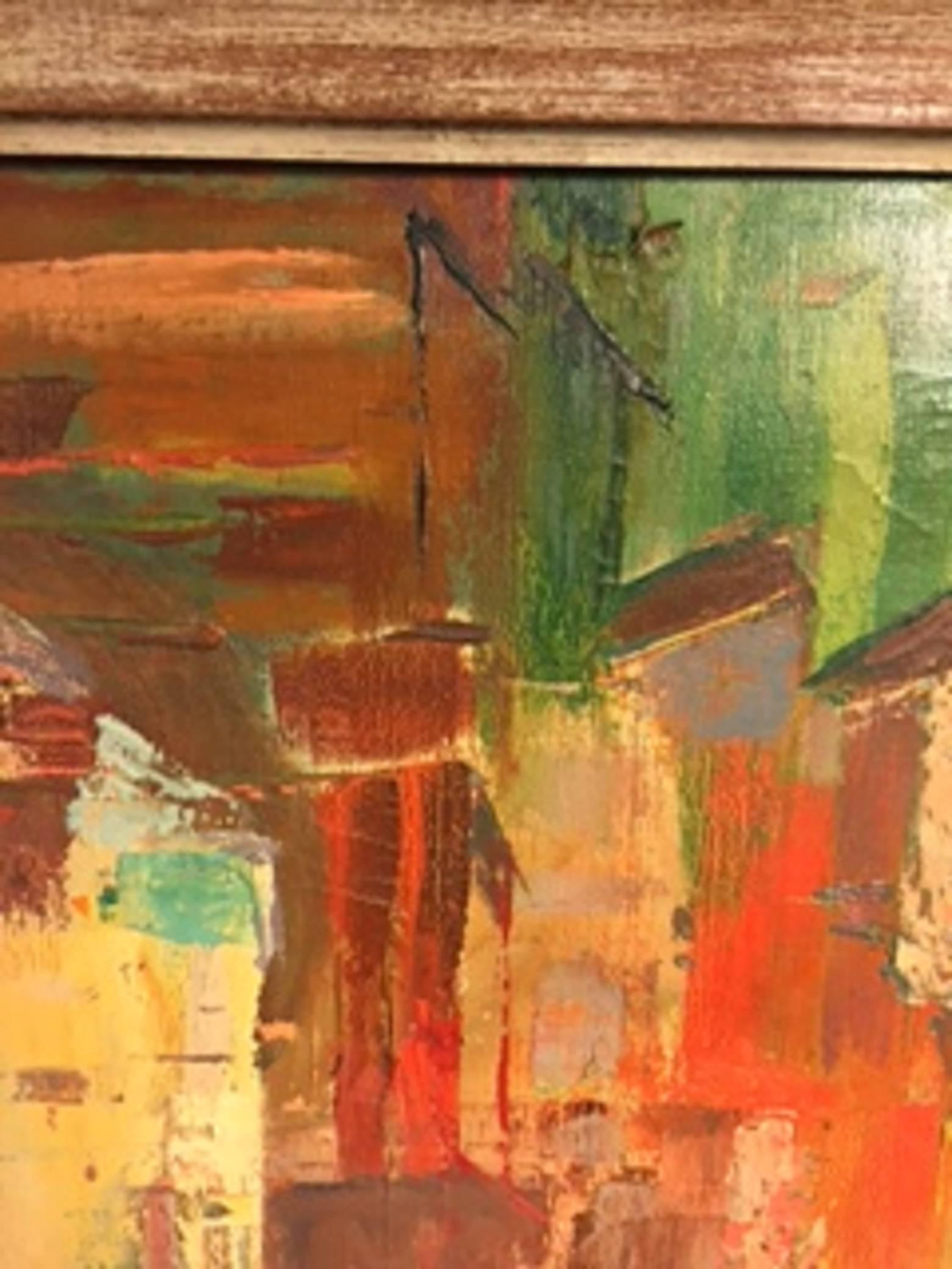 Great Abstract Modern Painting in the Manner of Gerhard Richter For Sale 2