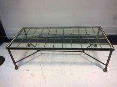 Marvelous Mixed-Metal Coffee or Cocktail Table in the Manner of Giacometti