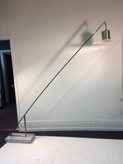 Rare Achille Castiglioni Italian Floor Lamp with Lucite Shade and Marble Base