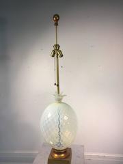 Exquisite Pineapple Table Lamp with Beautiful Venetian Opaline Glass by Marbro