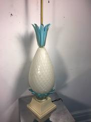 Sensational Murano Glass Pineapple Form Table Lamp by Seguso