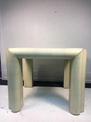 Dramatic Table in Luscious Snakeskin Manner of Karl Springer