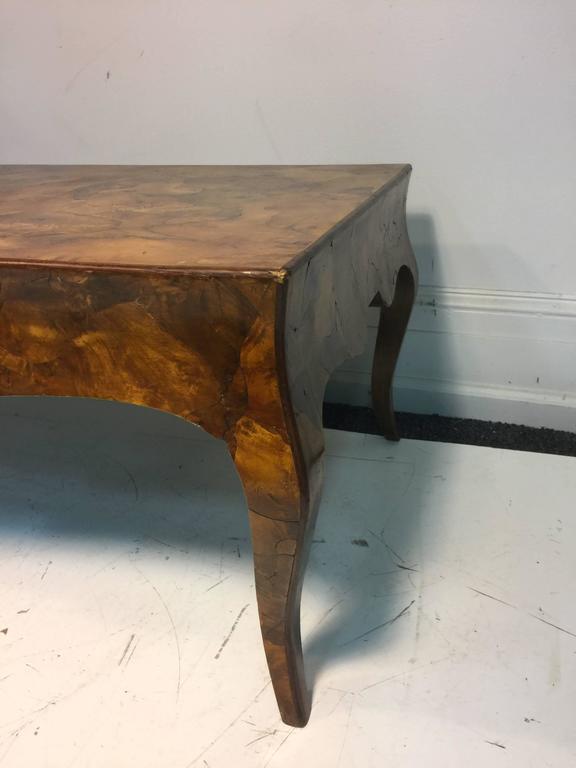 American Exceptional Burl Wood Coffee Table in the Manner of Milo Baughman For Sale