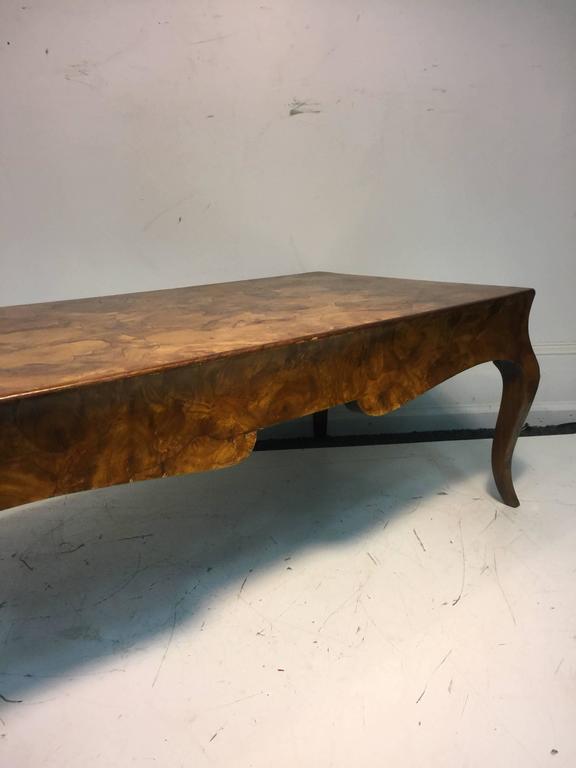 Exceptional Burl Wood Coffee Table in the Manner of Milo Baughman In Good Condition For Sale In Mount Penn, PA