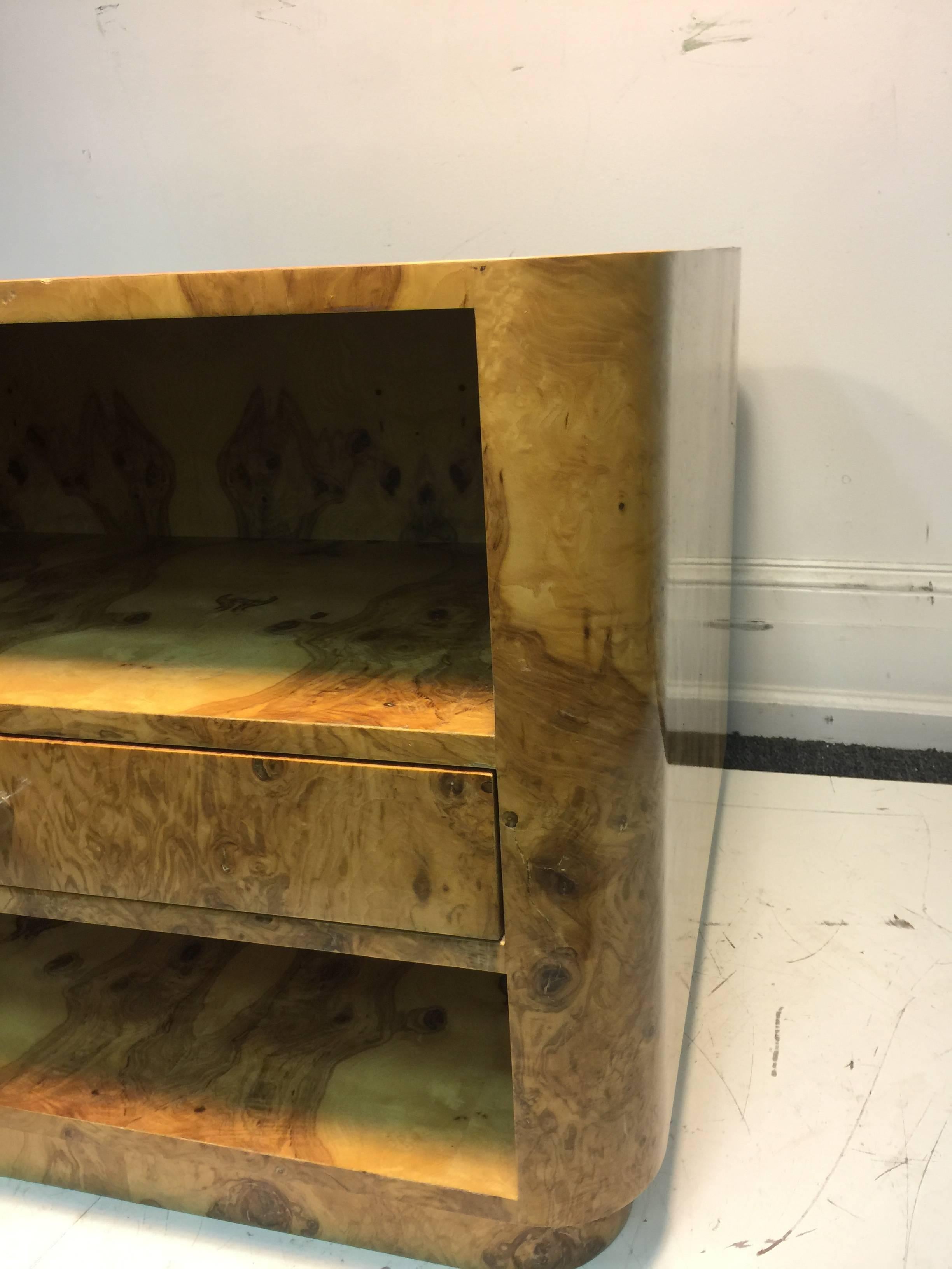 American Fabulous Burl Wood Coffee Table or Center Table by Milo Baughman For Sale