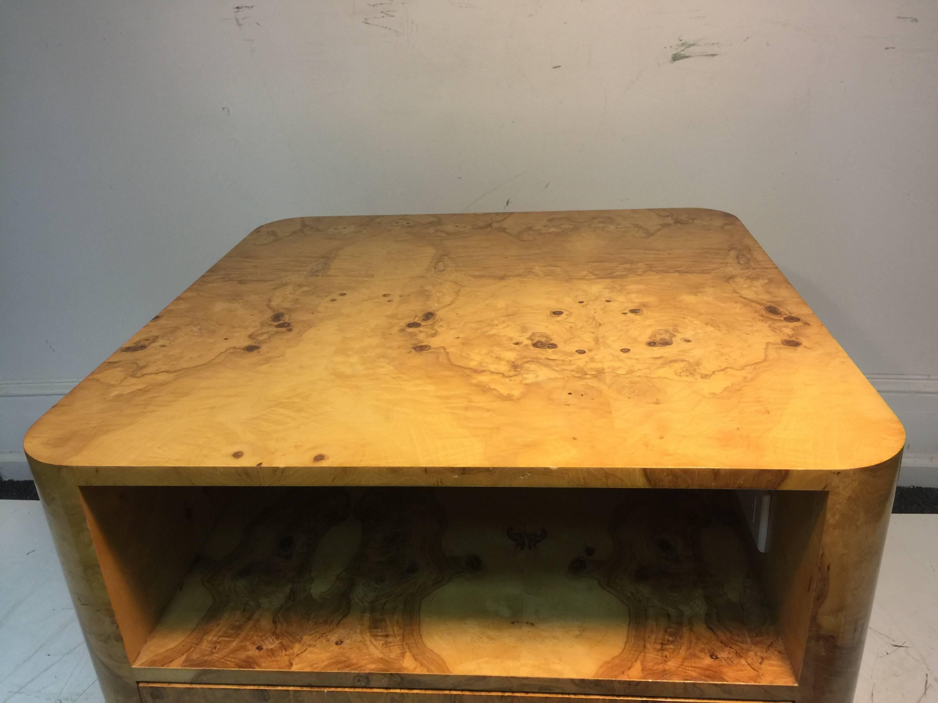20th Century Fabulous Burl Wood Coffee Table or Center Table by Milo Baughman For Sale