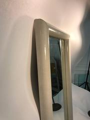 Monumental Faux Snakeskin Wall Mirror in the Manner of Karl Springer