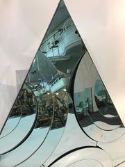 Terrific Triangular or Pyramid Shaped Venetian Wall Mirror
