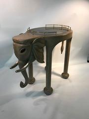 Exquisite and Rare Elephant Bar Cart by Marge Carson