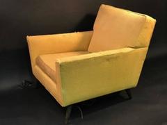 Fabulous Pair of Lounge Chairs Attributed to Paul McCobb in Original Fabric