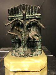 Beautiful Pair of Bookends with Birds in the Manner of Giacometti