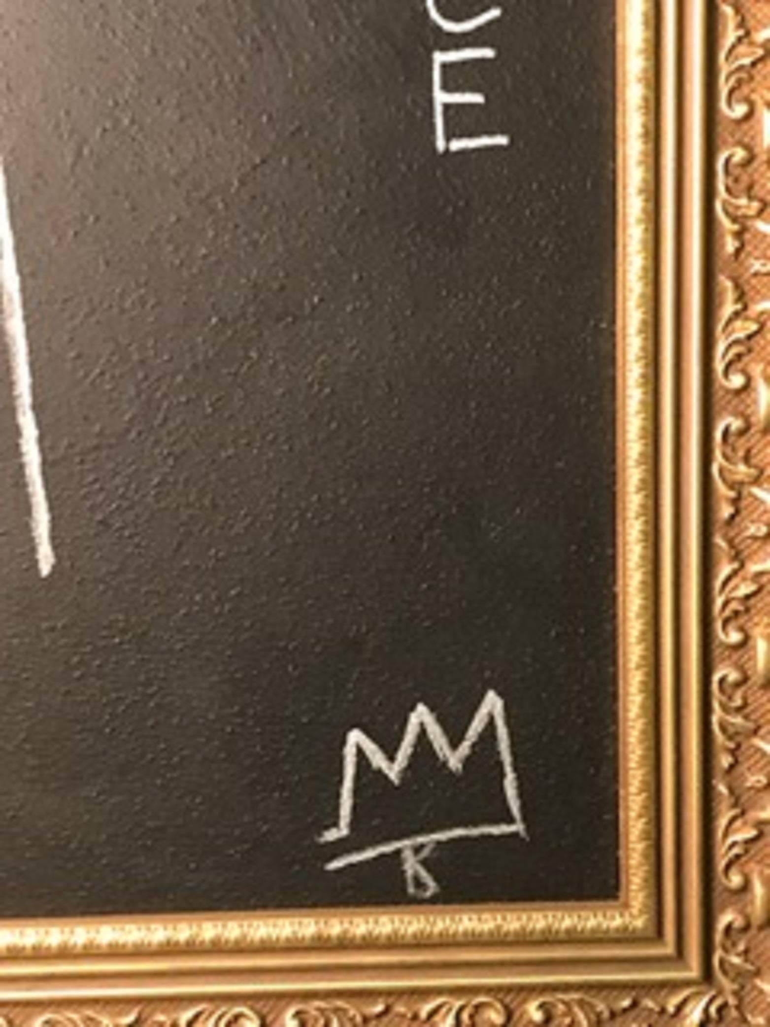 Unusual Painting of a Figure in the Manner of Artist Jean-Michel Basquiat For Sale 2