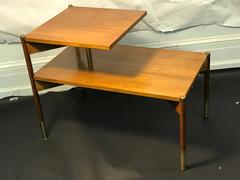 Terrific Pair of Two-Tier Step Side or Accent Tables in the Style of Paul McCobb