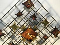 Beautiful Brutalist Wall Sculpture or Modern Clock by Curtis Jere