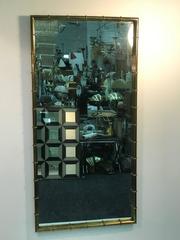 Magnificent Faux Bamboo Brass Wall Mirror by Mastercraft