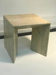 Incredible Italian Travertine Side Table, or Accent Table
