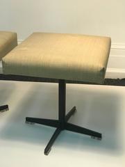 Wonderful Pair of West German Iron X-Base Stools