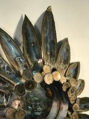 Sensational Rain Drop Wall Mirror with Sunburst Design by Curtis Jere