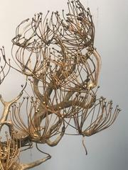Beautiful and Rare Sculpture of a Tree on a Stone Base Signed Curtis Jere
