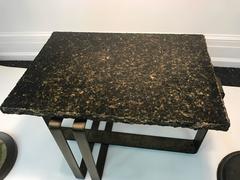 Incredible Italian Marble-Top Table with Iron Base