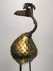 Beautiful and Rare Brutalist Bird Sculpture by Maison Jansen