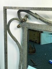 Exceptional Modernistic Aluminum Wall Mirror by Carvers' Guild