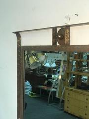 Gorgeous Carvers Guild Wall Mirror in the Manner of Jean Royere