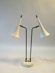 Arteluce Style Italian Modernistic Double Cone Desk Lamp
