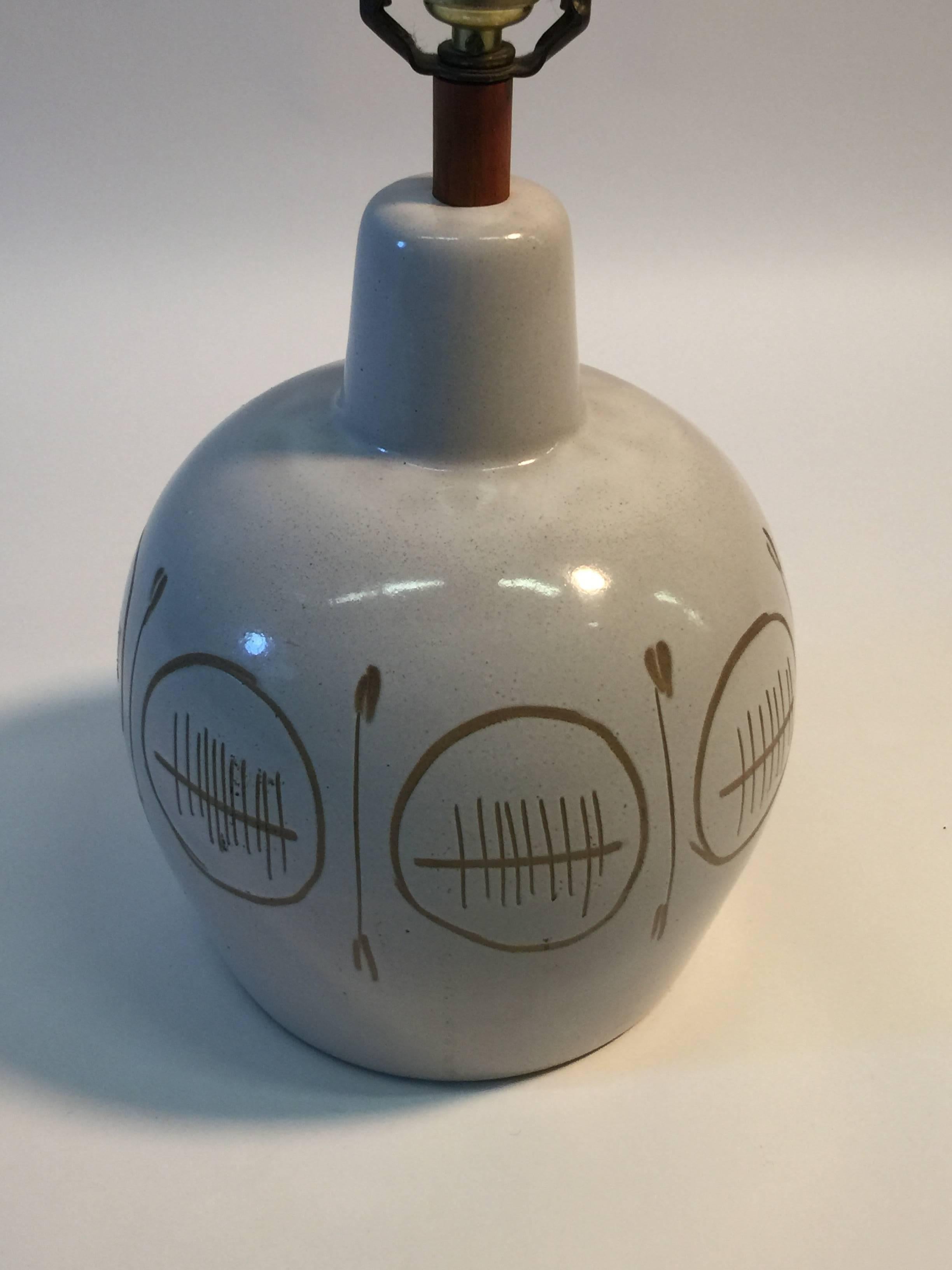 20th Century Two Signed Martz Ceramic Lamps  For Sale