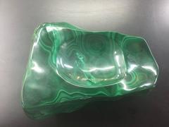 Polished Malachite Natural Rock Bowl