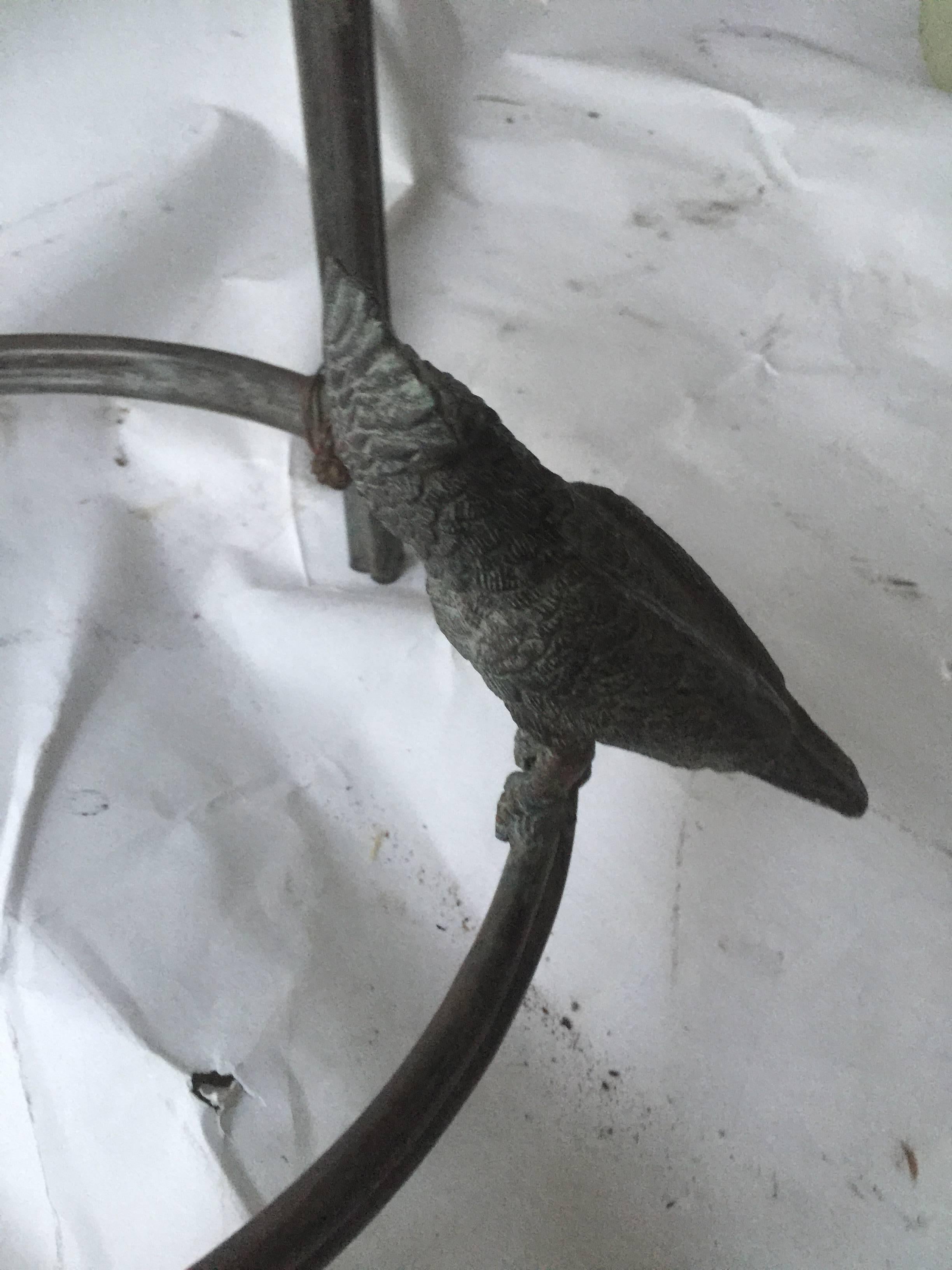 Organic Modern Diego Giacometti Inspired Bronze Cockatoo Table For Sale