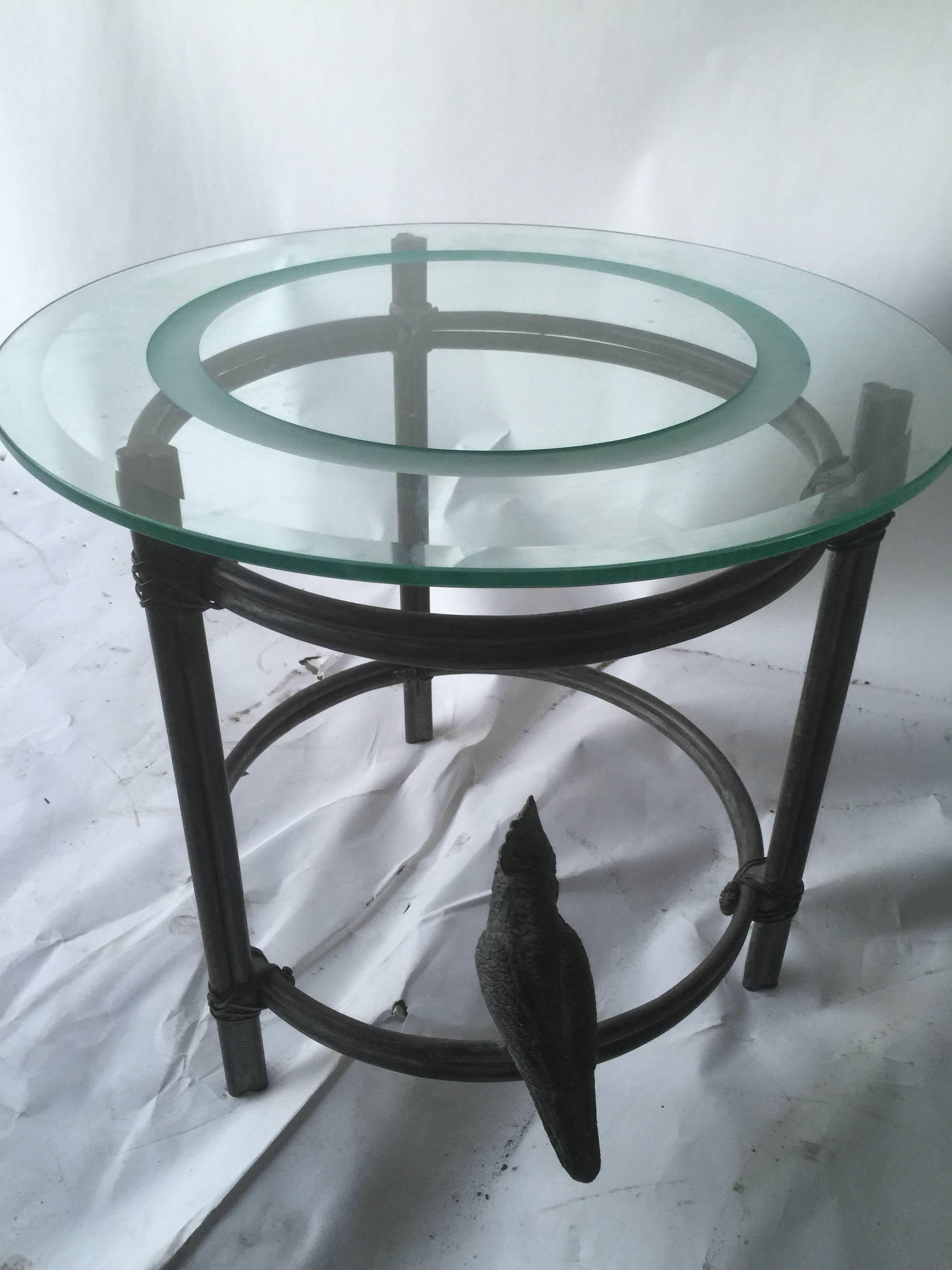 Italian Diego Giacometti Inspired Bronze Cockatoo Table For Sale