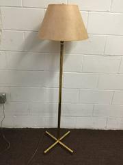 T.H. Robsjohn-Gibbings X-Base Brass Floor Lamp