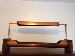 Extraordinary Frank Lloyd Wright Style Modernist Copper Planter Desk Lamp