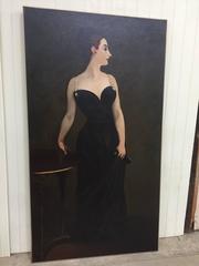 Exceptional Painting after John Singer Sargent's, "Madame X"