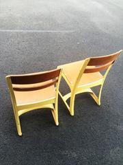 Midcentury Set of Eight Wooden Chairs in the Manner of Jean Prouve