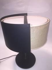 Manner of Charlotte Perriand Black Enamel and Perspex and Parchment Shade Lamp