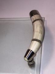 Maitland Smith Tusk Handled Glass Tray