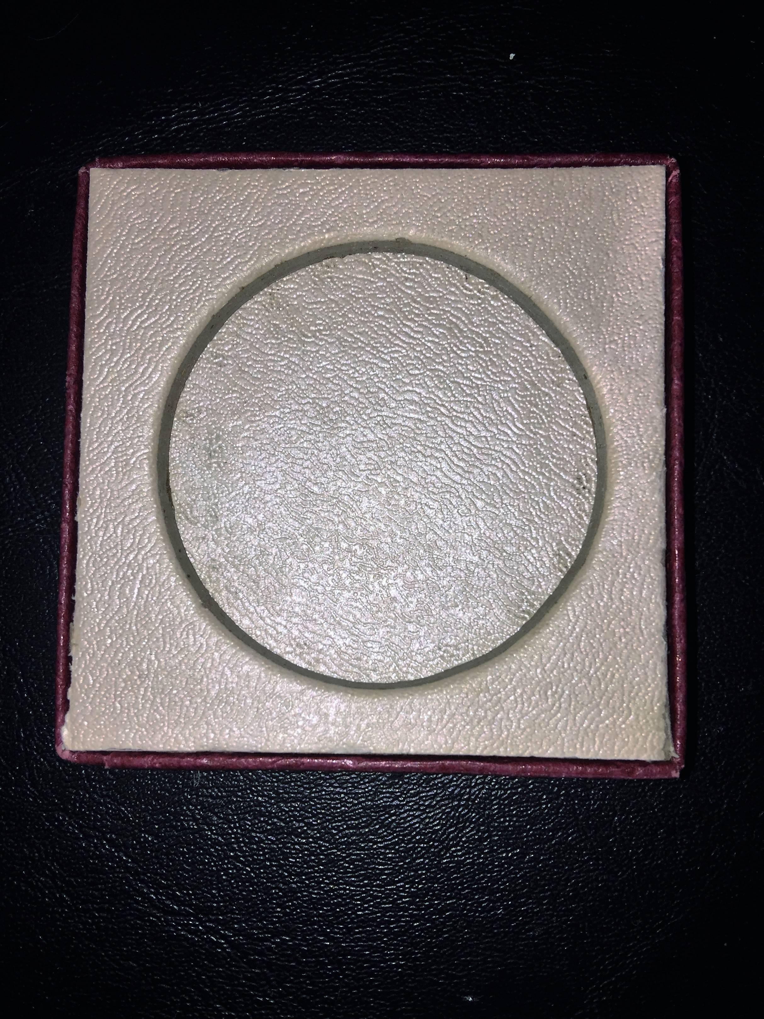 Early 20th Century 1927 Washington Lafayette Bronze Medallion in Original Box For Sale