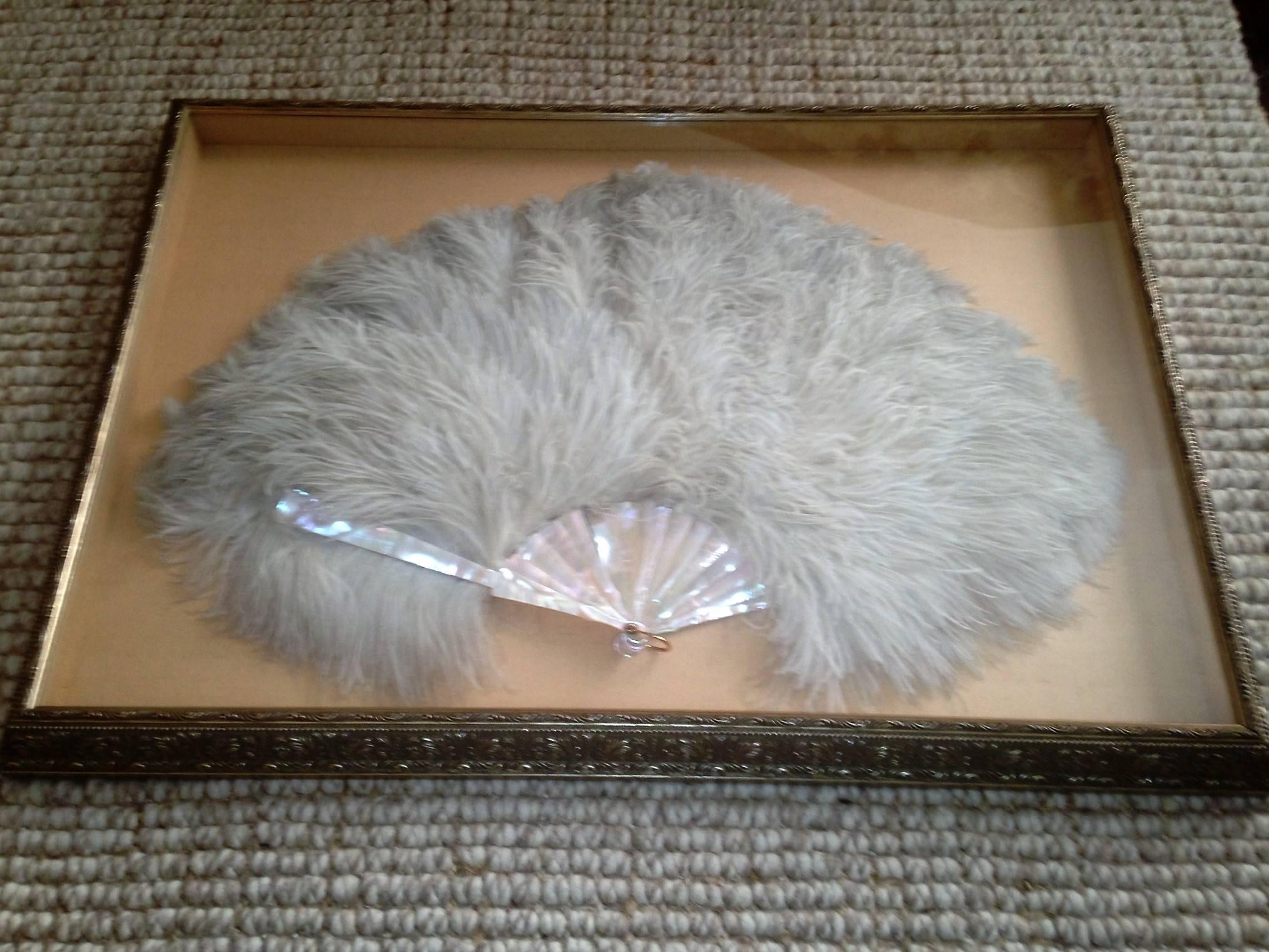 silver ostrich feathers