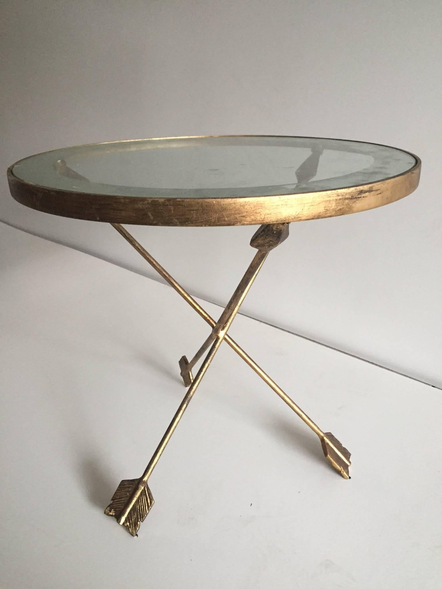 French Arrow End or Side Table Inspired by Maison Jansen 1