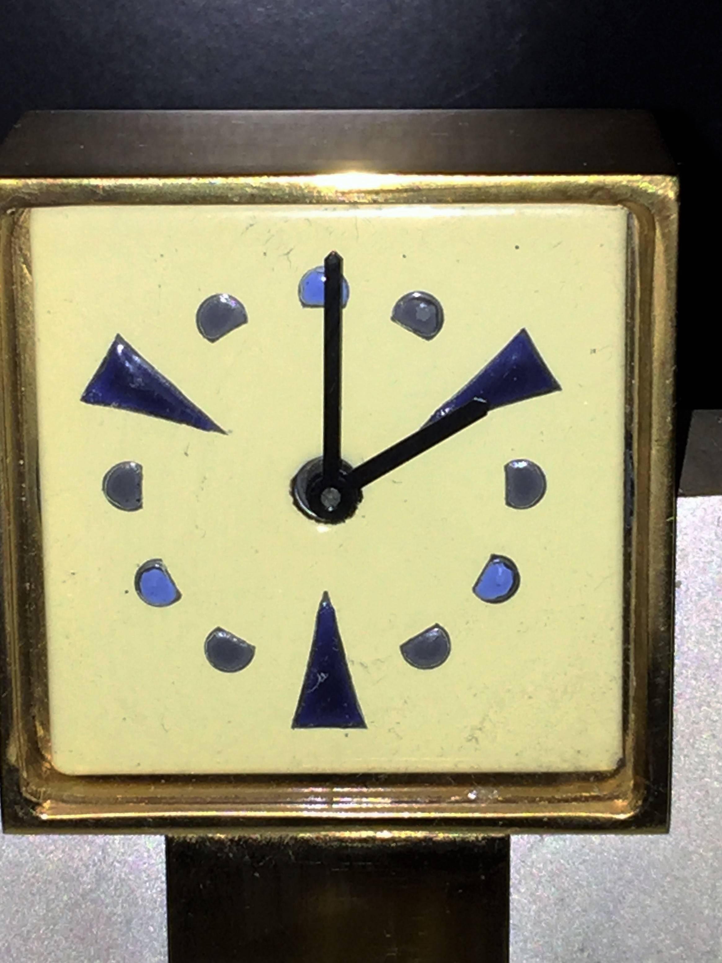 French Jean Goulden Modernist Clock