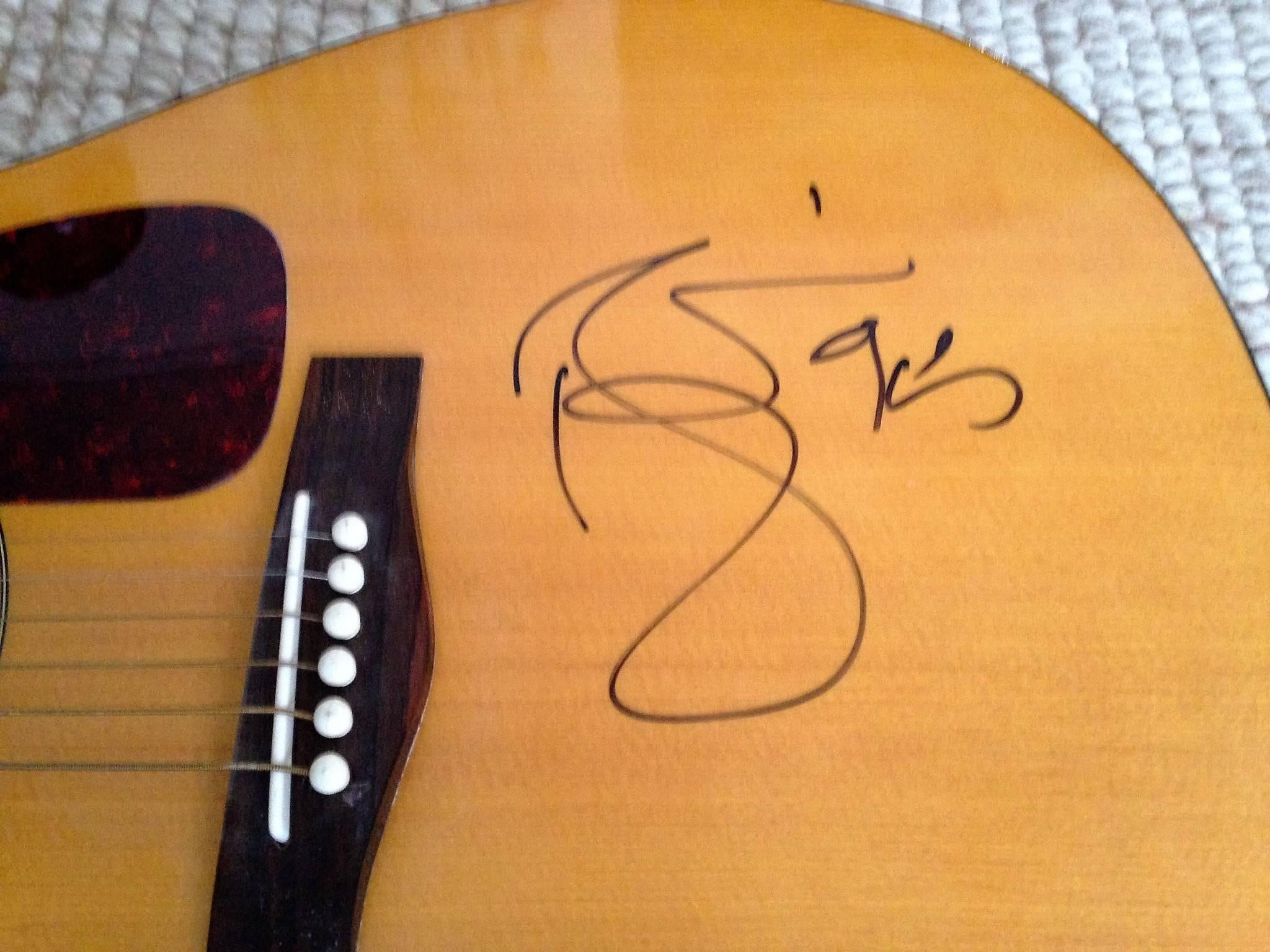 signed david bowie guitar