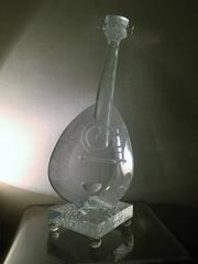 Modernistic Lucite Guitar Sculpture