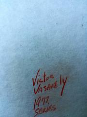 Series 1977 Victor Vasarely Colorful Optic Silkscreen