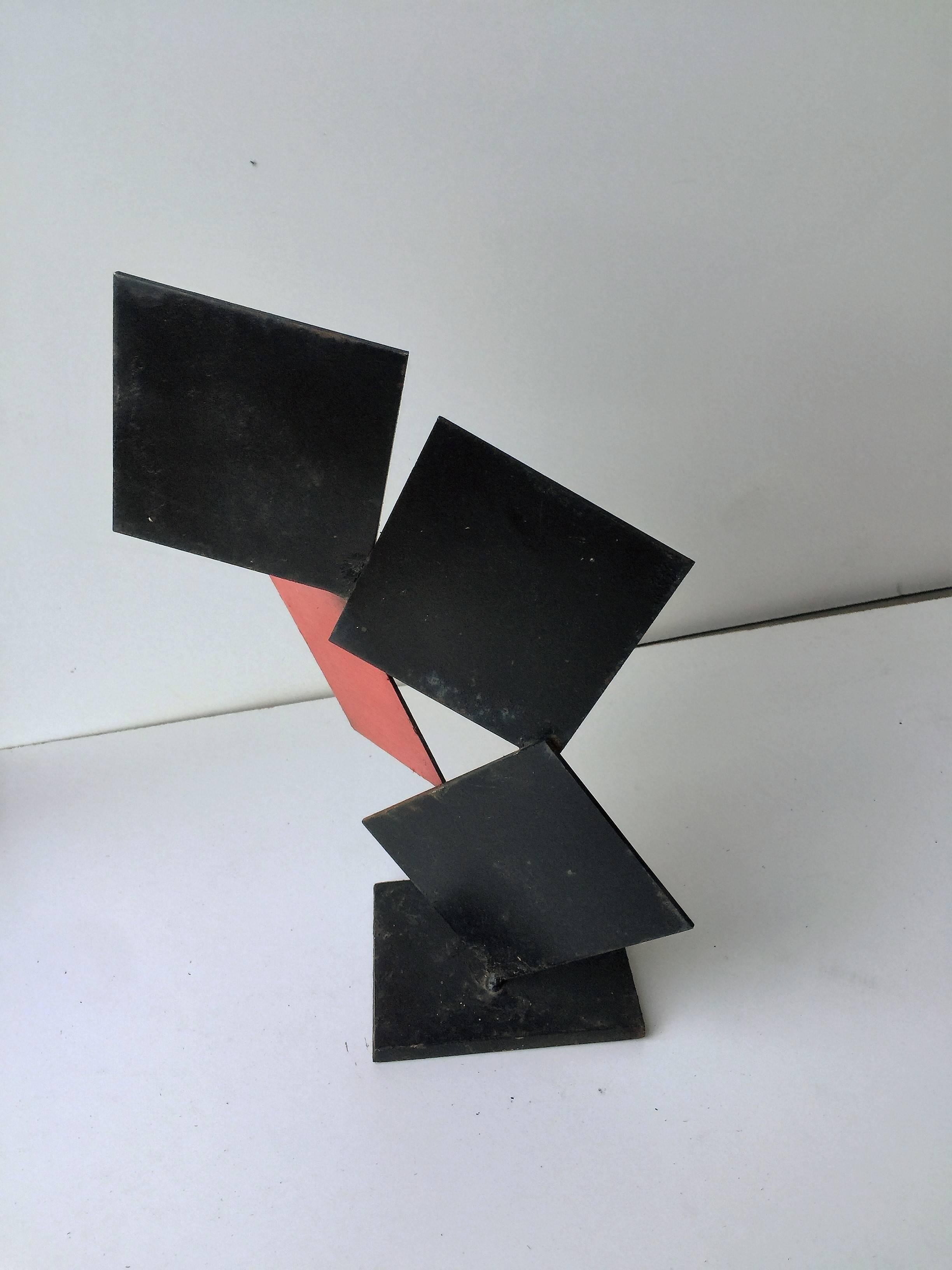 David Smith Photograph And Abstract Metal Sculpture In Excellent Condition For Sale In Mount Penn, PA